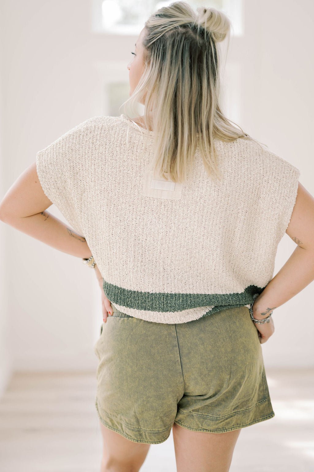 Fall Feels Woven Olive Shorts - Bottoms - Shorts - She & Sky