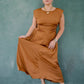 Fall Foliage Satin Midi Dress - Dresses - Heyson
