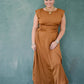 Fall Foliage Satin Midi Dress - Dresses - Heyson