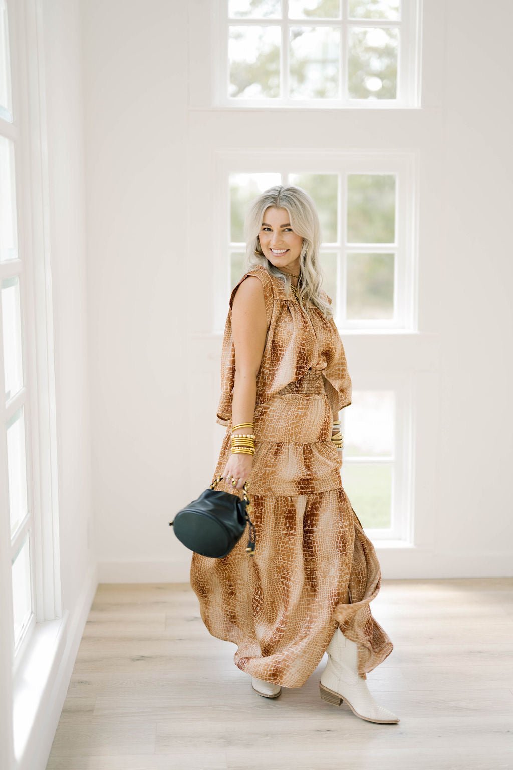 Fall Frenzy Croc Skirt - Bottoms - Skirts - Adrienne