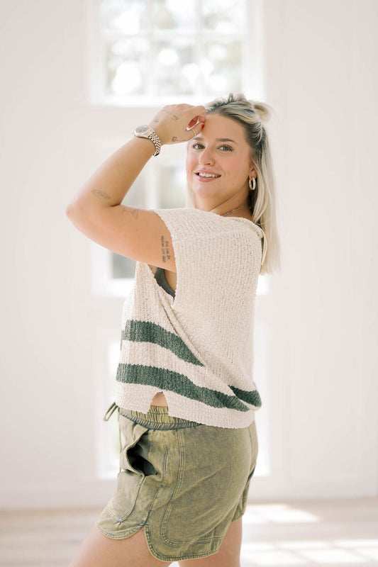 Fall Frenzy Striped Sweater Top - Tops - Sweaters - Illa Illa