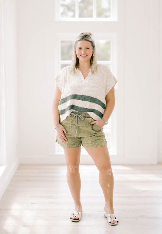 Fall Frenzy Striped Sweater Top - Tops - Sweaters - Illa Illa