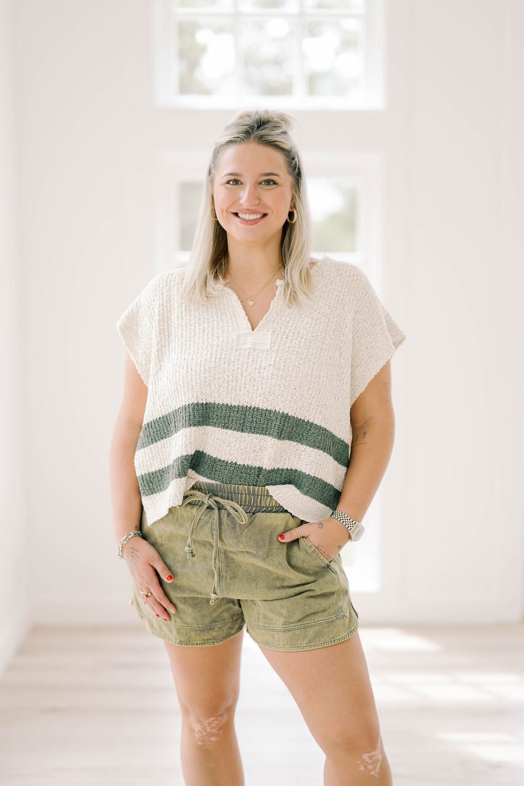 Fall Frenzy Striped Sweater Top - Tops - Sweaters - Illa Illa