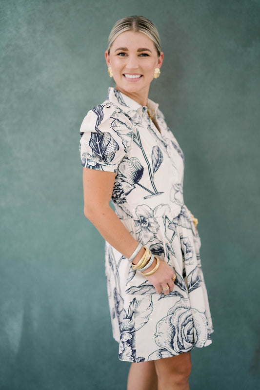 Fall Paradise Collared Mini Dress - Dresses - TCEC