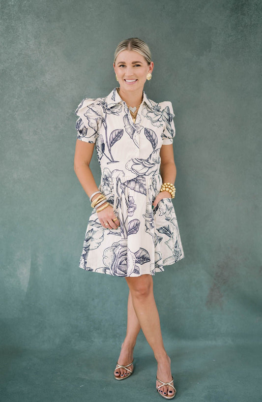 Fall Paradise Collared Mini Dress - Dresses - TCEC