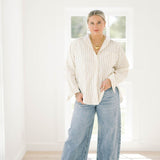 Fall Times Button Down Top - Tops - Blouses - Heyson