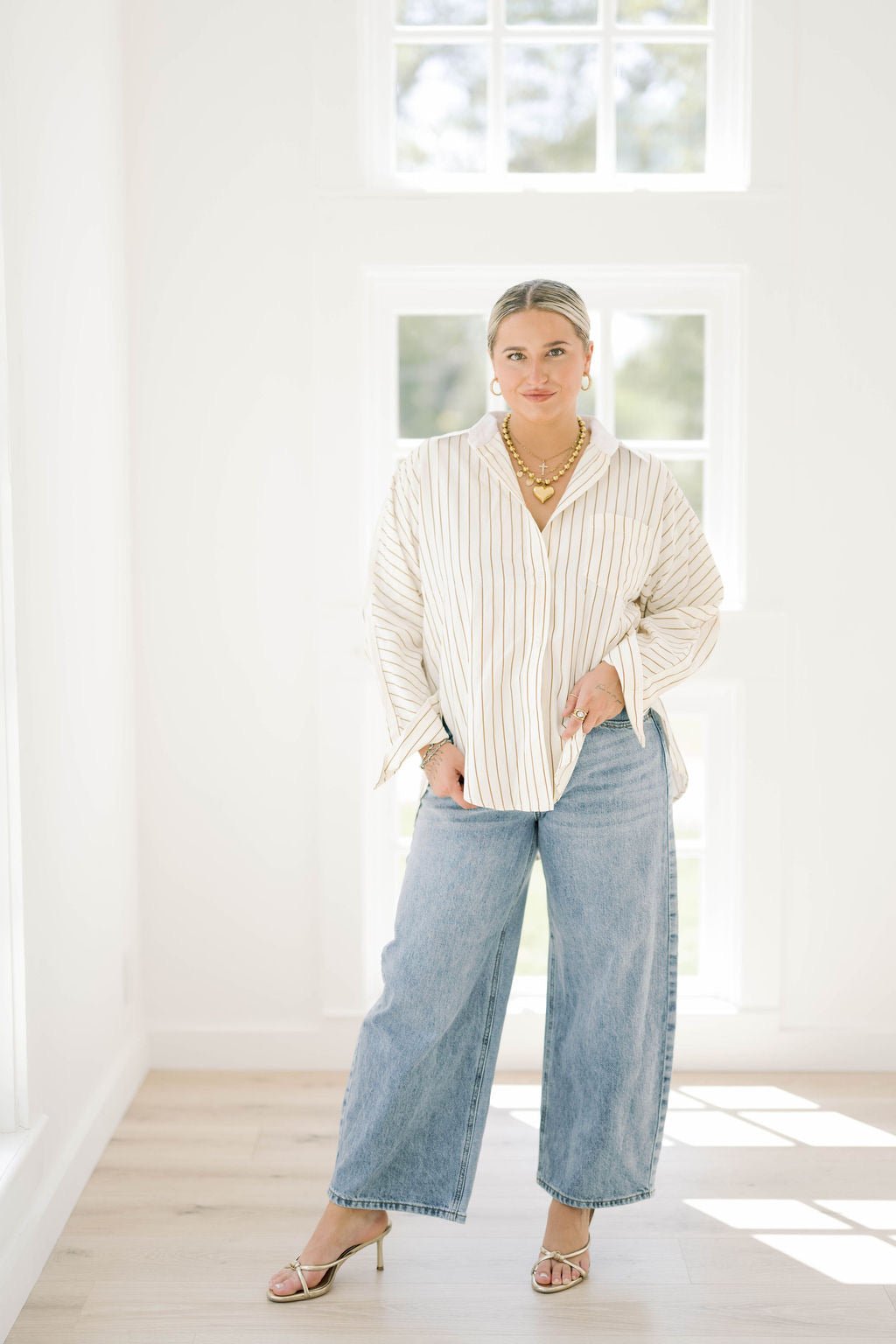 Fall Times Button Down Top - Tops - Blouses - Heyson