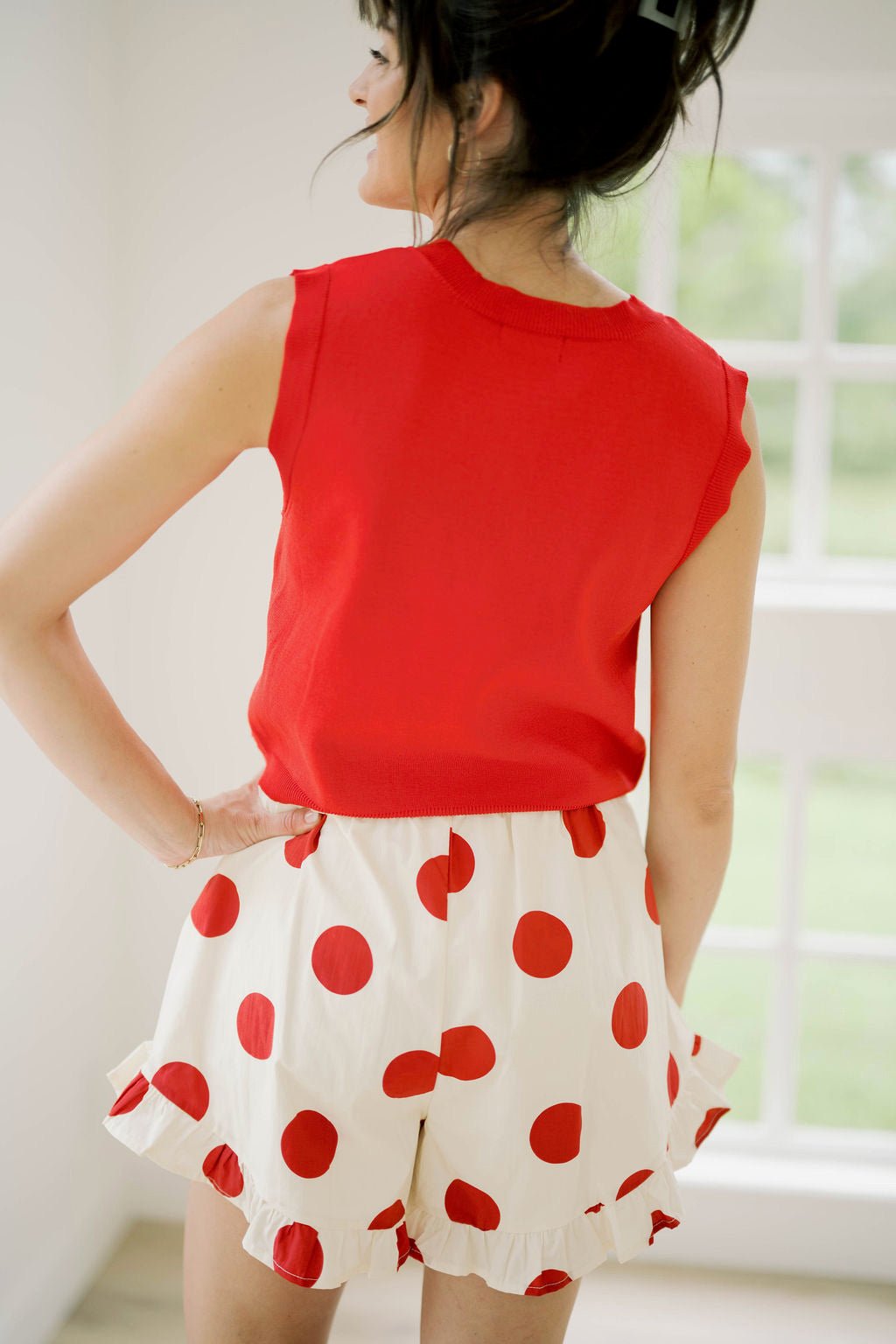 Fan Fav Dot Shorts - Bottoms - Shorts - Peach Love CA