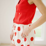Fan Fav Dot Shorts - Bottoms - Shorts - Peach Love CA