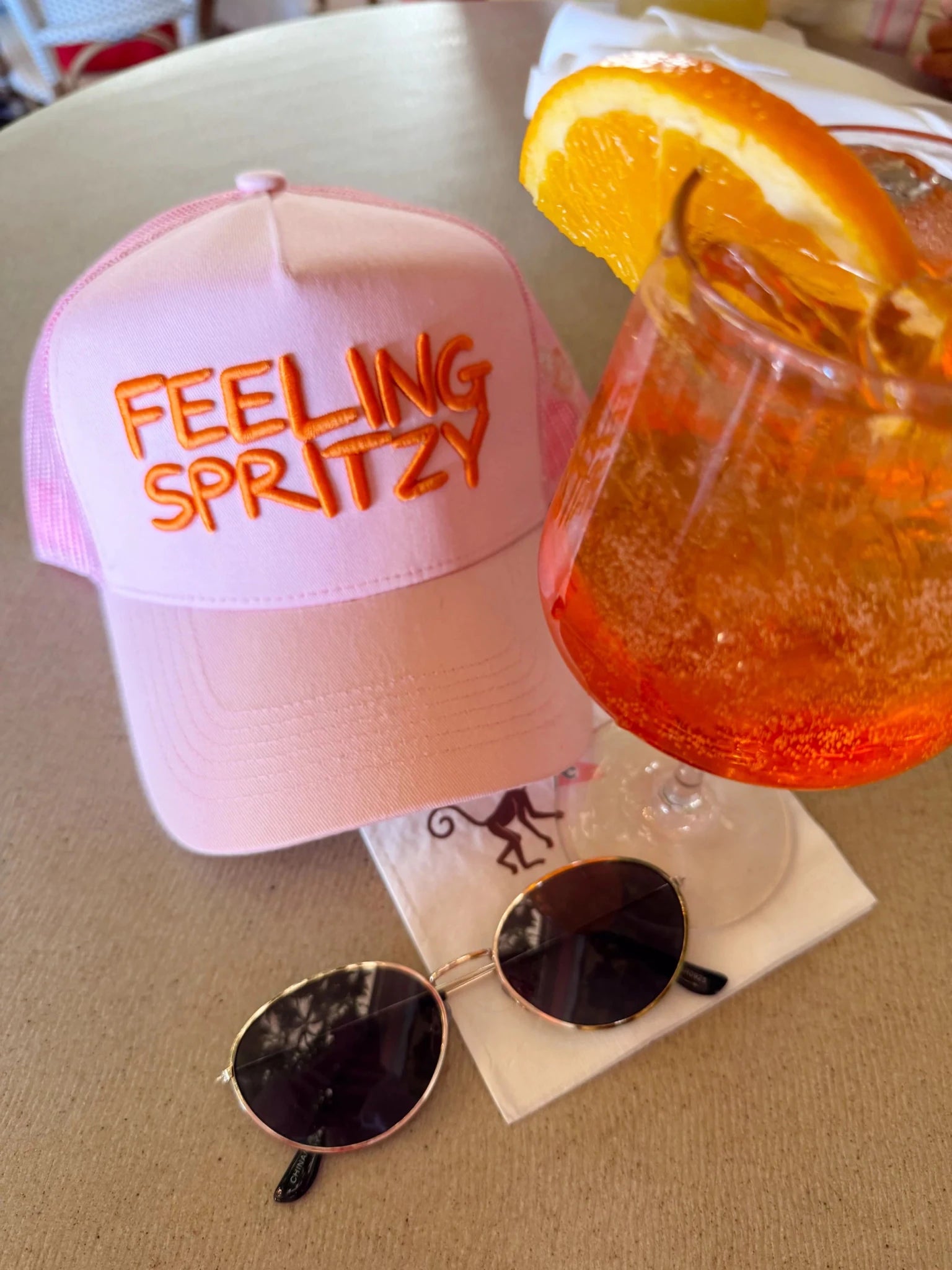 Feeling Spritzy Pink Trucker Hat - Accessories - Hats - Kenz Kustomz