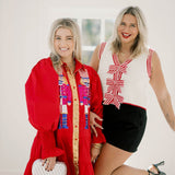 Festive Time Sequin Nutcracker Shirt Dress - Dresses - Peach Love CA