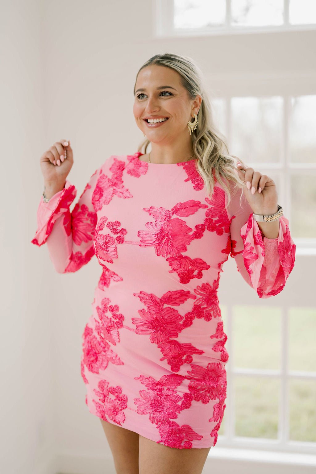 Flora Edge Floral Mini Dress - Dresses - Q2