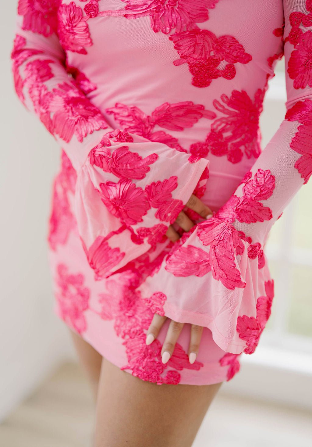 Flora Edge Floral Mini Dress - Dresses - Q2