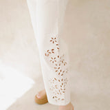 Floral Gardens Cutout Barrel Jeans - Bottoms - Pants - Saige Denim