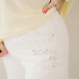 Floral Gardens Cutout Barrel Jeans - Bottoms - Pants - Saige Denim