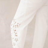 Floral Gardens Cutout Barrel Jeans - Bottoms - Pants - Saige Denim