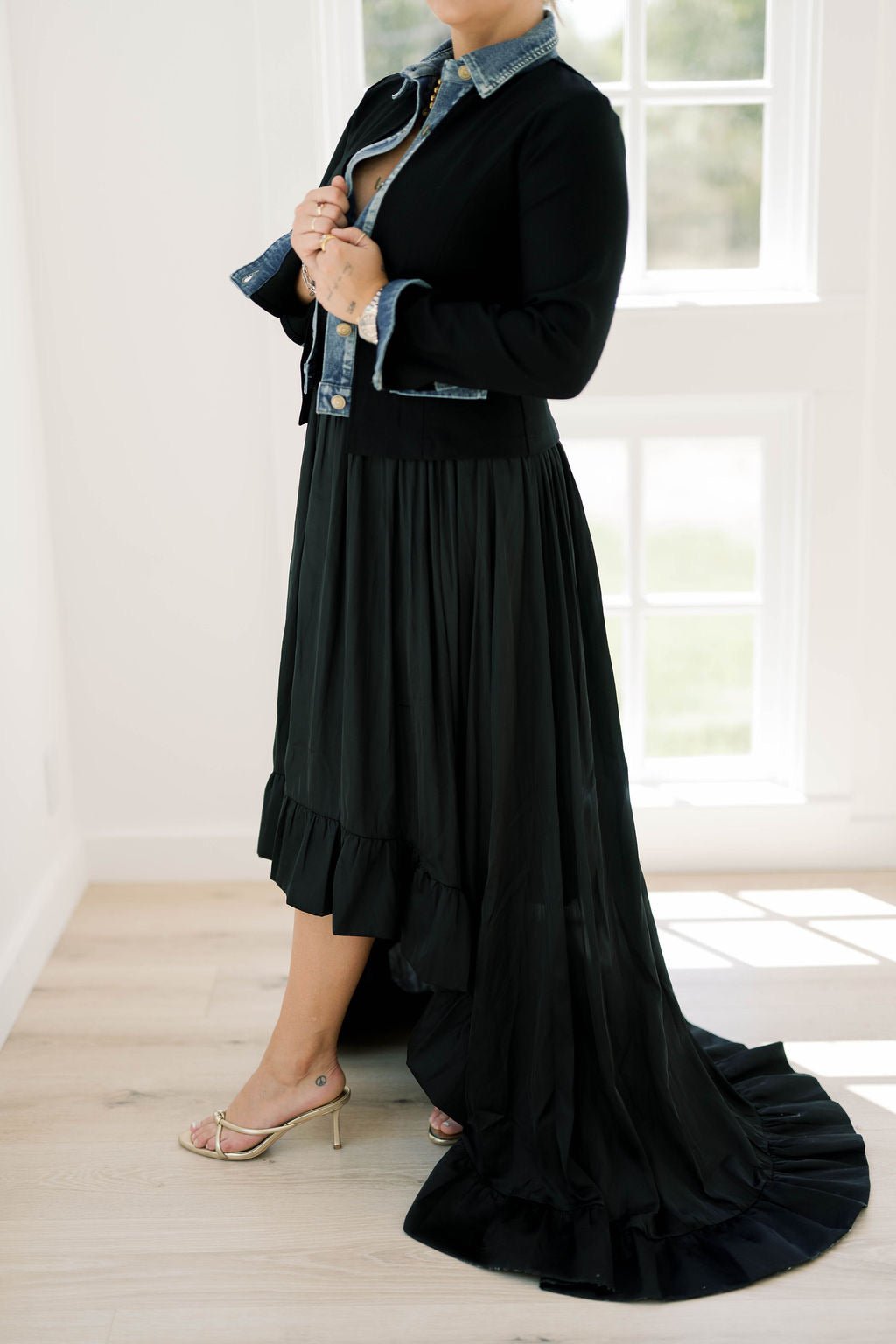Gala Night High Low Ruffle Dress - Dresses - Strut & Bolt