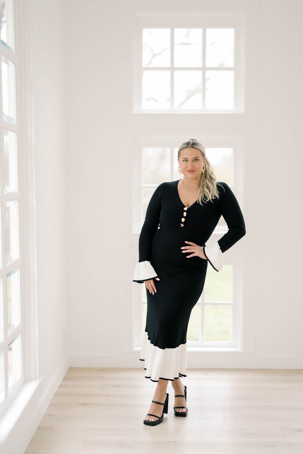 Gallery Glamour Knit Sweater Dress - Dresses - Able