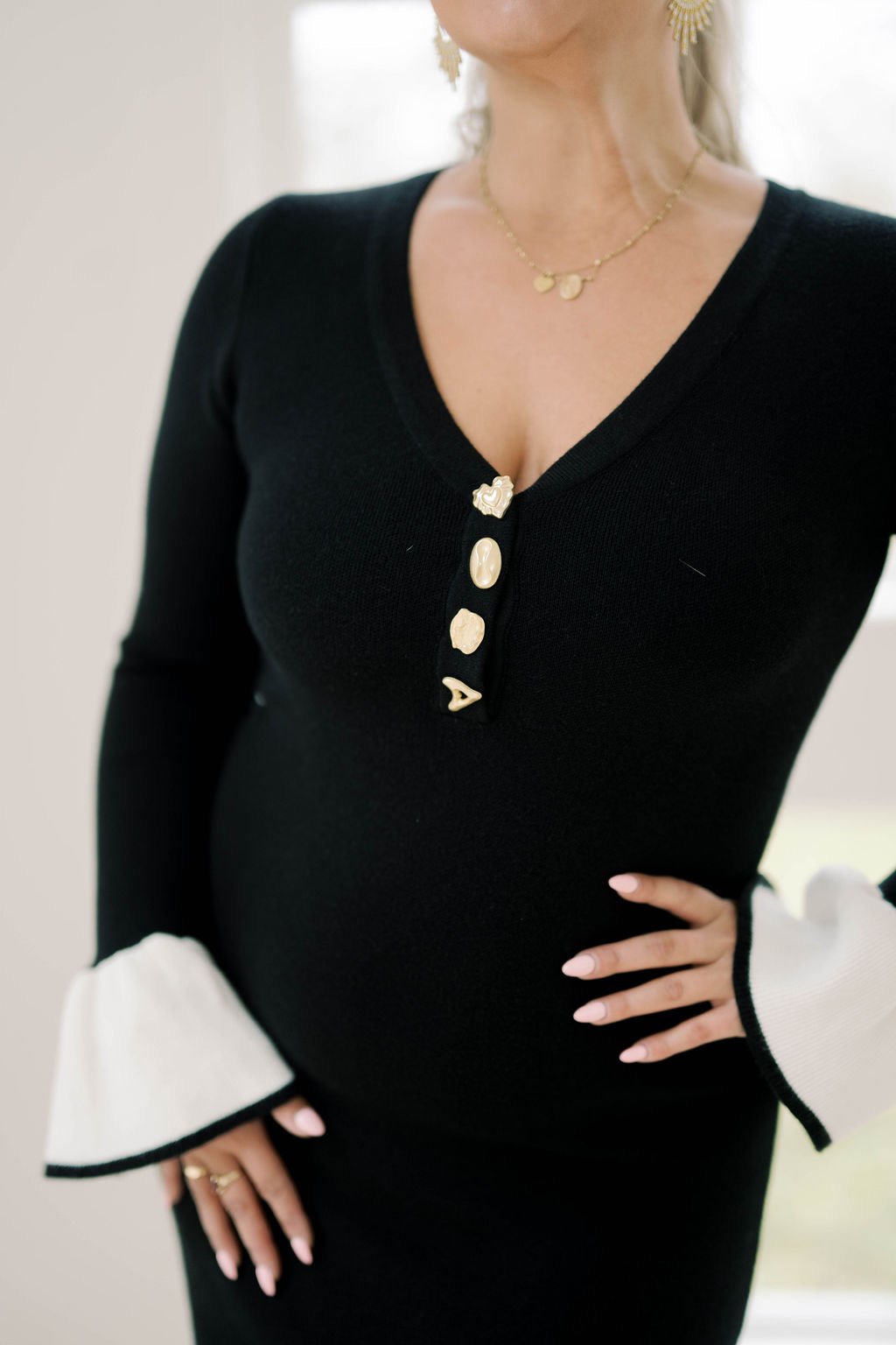 Gallery Glamour Knit Sweater Dress - Dresses - Able