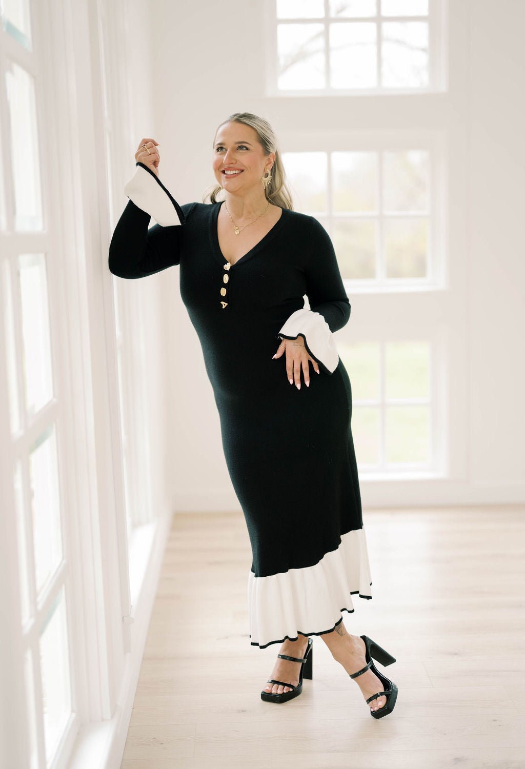 Gallery Glamour Knit Sweater Dress - Dresses - Able