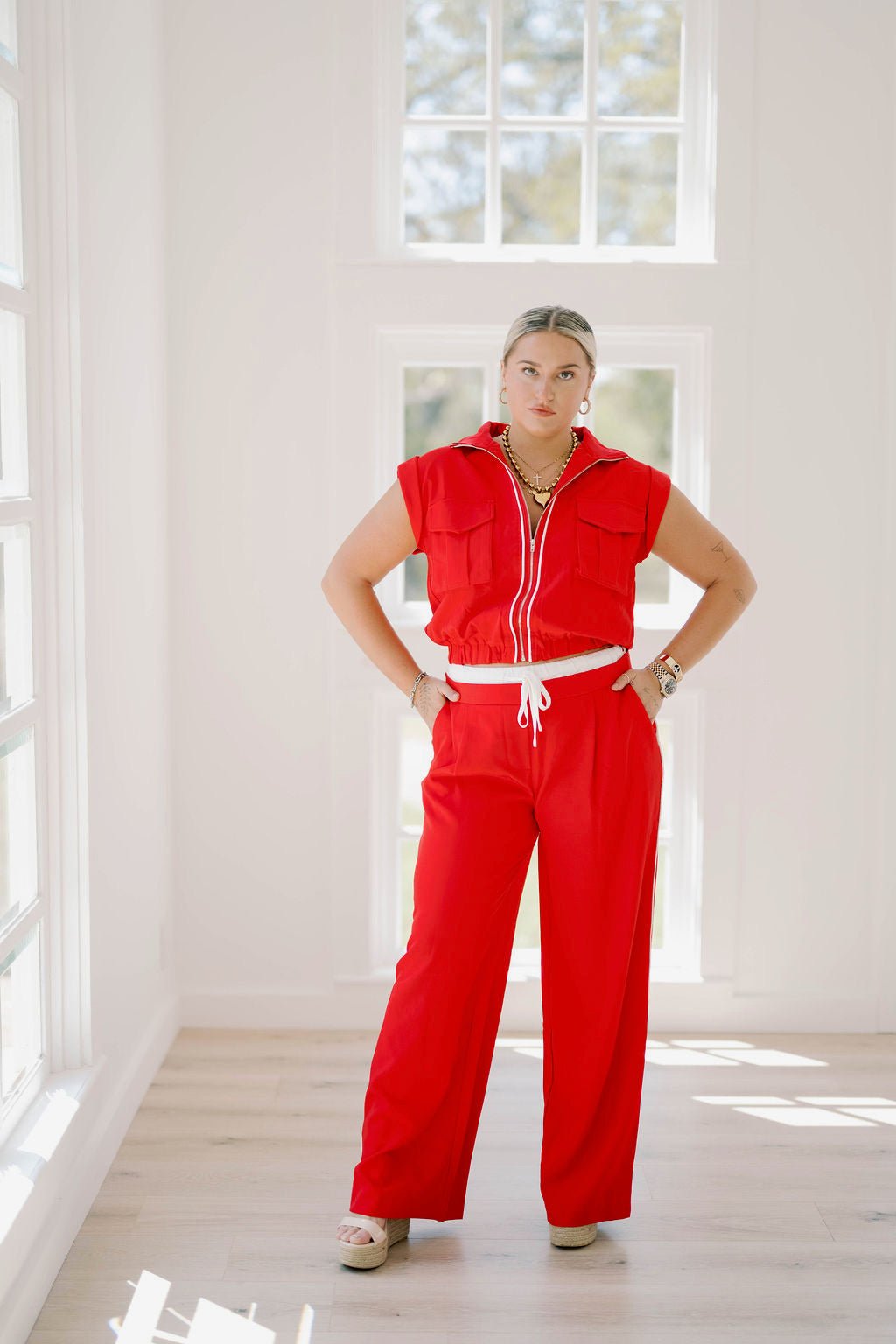 Game Time Wide Leg Pants - Bottoms - Pants - Strut & Bolt