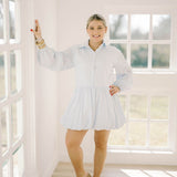 Garden Views Bubble Striped Dress - Dresses - Able