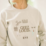 Geez Louis Embroidered Sweatshirt - Tops - Tees - Summer Tees