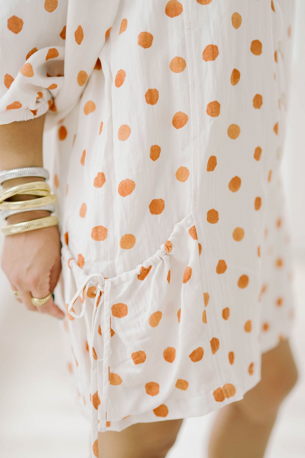 Getting Spooky Orange Polka Dot Romper - Rompers - Illa Illa
