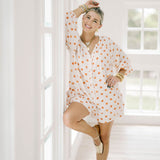 Getting Spooky Orange Polka Dot Romper - Rompers - Illa Illa