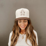 Gingerbread Man Embroidered Canvas Trucker Hat - Accessories - Hats - Summer Tees