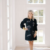 Giving Thanks Embroidered Mini Dress - Dresses - Able