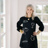 Giving Thanks Embroidered Mini Dress - Dresses - Able