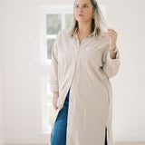 Giving Thanks Stripe Midi Shirt Dress - Dresses - Illa Illa