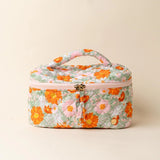 Glam & Go Quilted Cosmetic Bag - Bouquet Beauty Sage - Accessories - Travel - Darling Effect