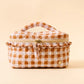 Glam & Go Quilted Cosmetic Bag - Maple Gingham - Accessories - Travel - Darling Effect