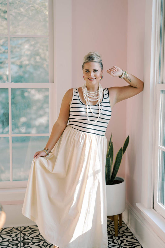Glory Days Striped Tank Maxi Dress - Dresses - Hunter & Brown