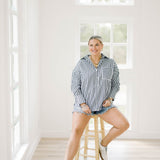 Go Times Striped Button Down Shirt - Tops - Blouses - Q2