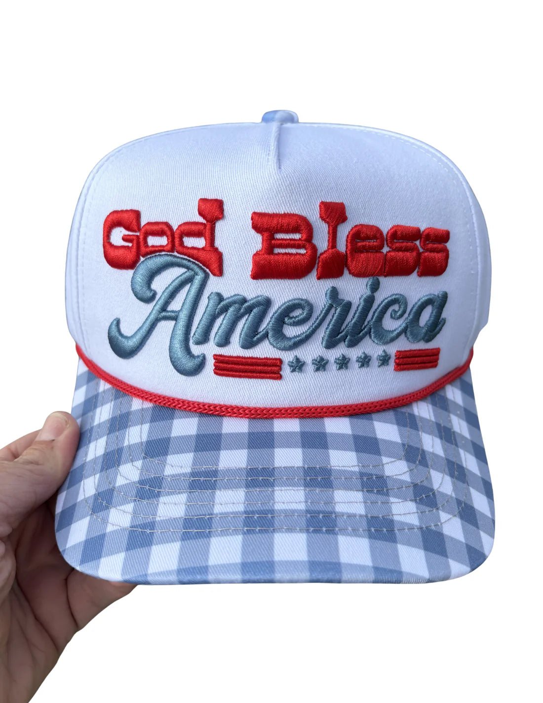 God Bless America Canvas Trucker Hat - Accessories - Hats - Summer Tees