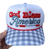 God Bless America Canvas Trucker Hat - Accessories - Hats - Summer Tees