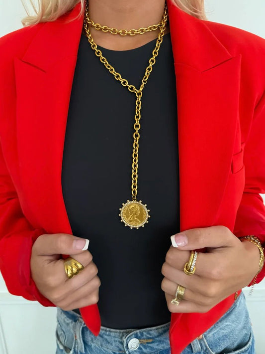 Gold Coin XL Wrap Necklace - Jewelry - Necklaces - Chansutt Pearls