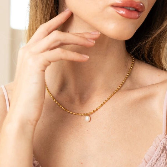 Gold Pearl Pendant Necklace - Jewelry - Necklaces - Brenda Grands Jewelry