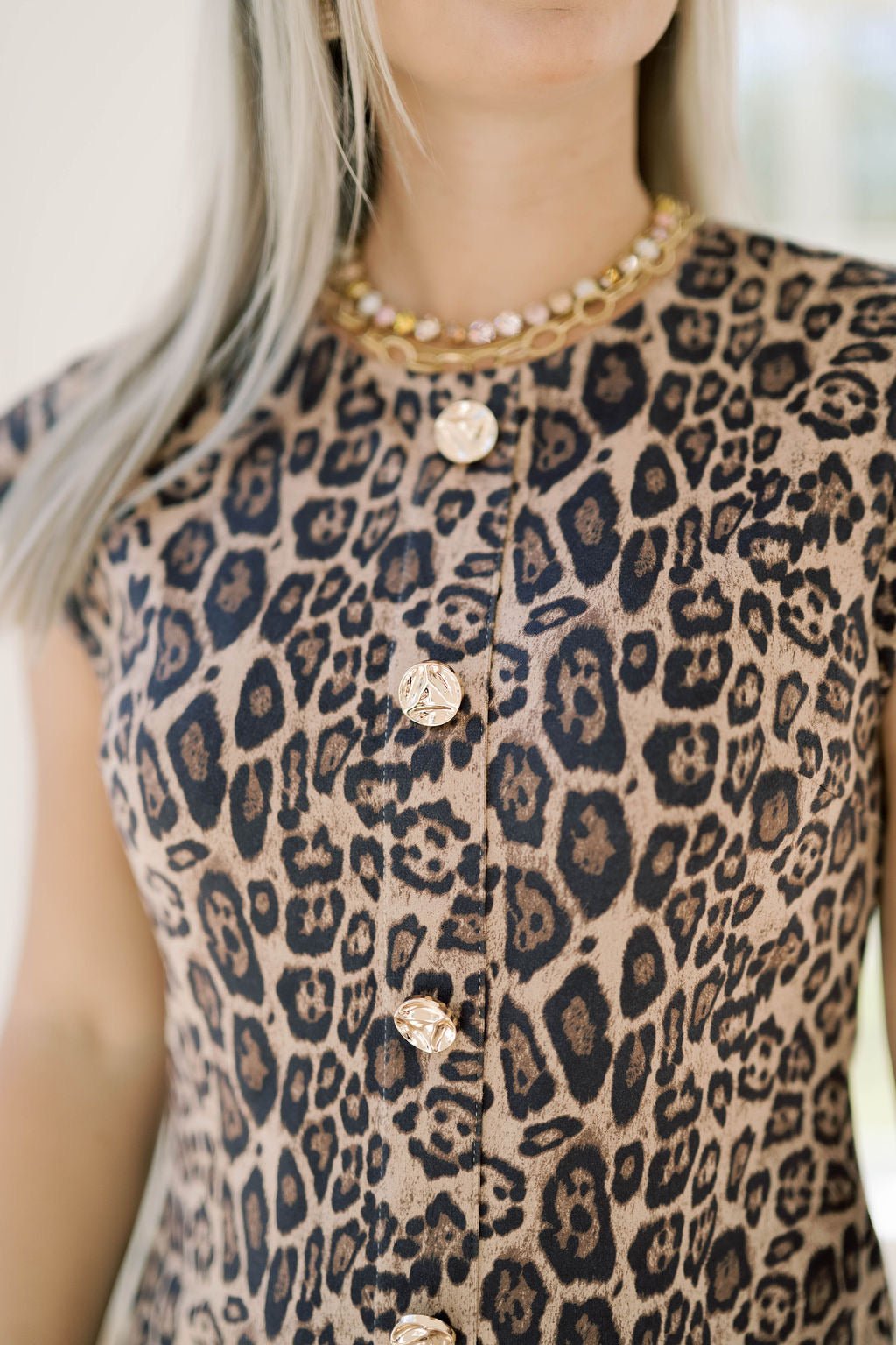 Golden Days Leopard Dress - Dresses - She & Sky