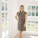 Golden Days Leopard Dress - Dresses - She & Sky