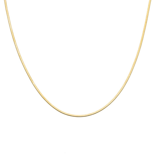 Micro Herringbone Gold Necklace