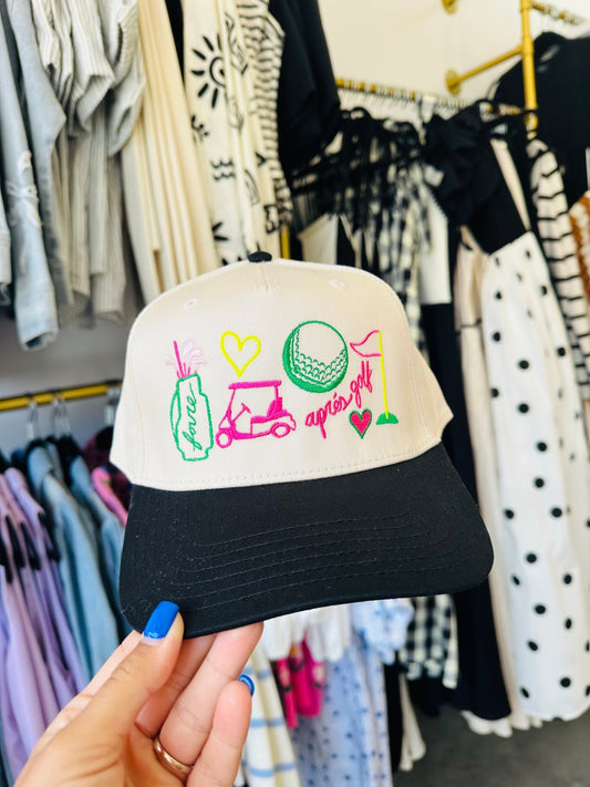 Golf Collage Canvas Trucker Hat - 