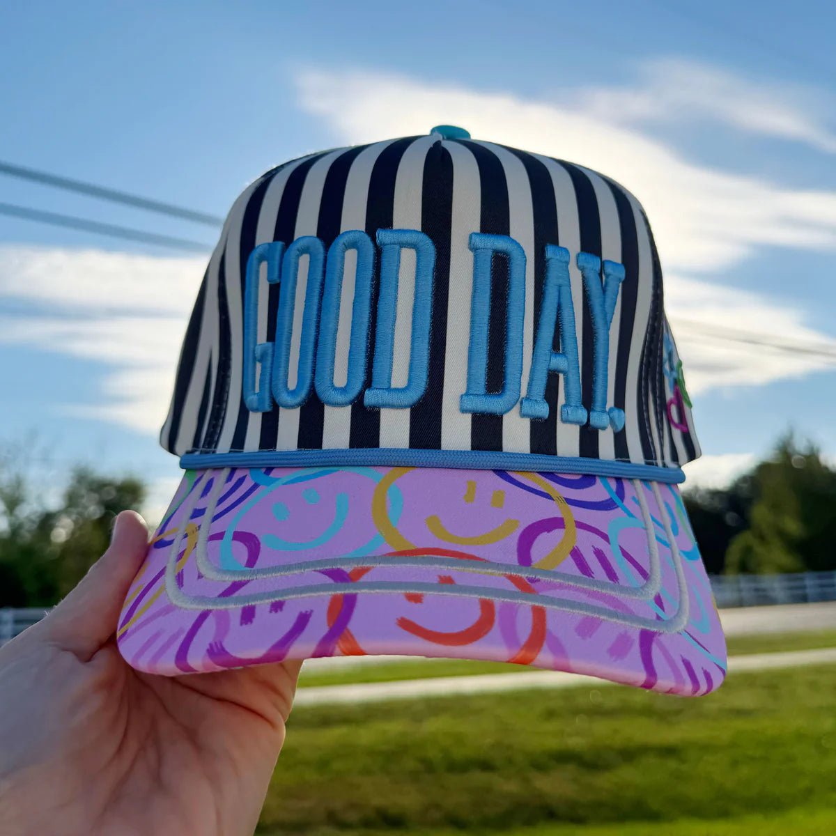 Good Day Striped Trucker Hat - Accessories - Hats - Poppy & Pine
