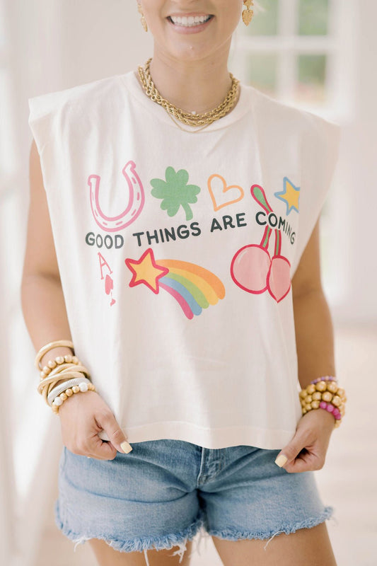Good Things Muscle Tee - Tops - Tanks - Poppy & Pine
