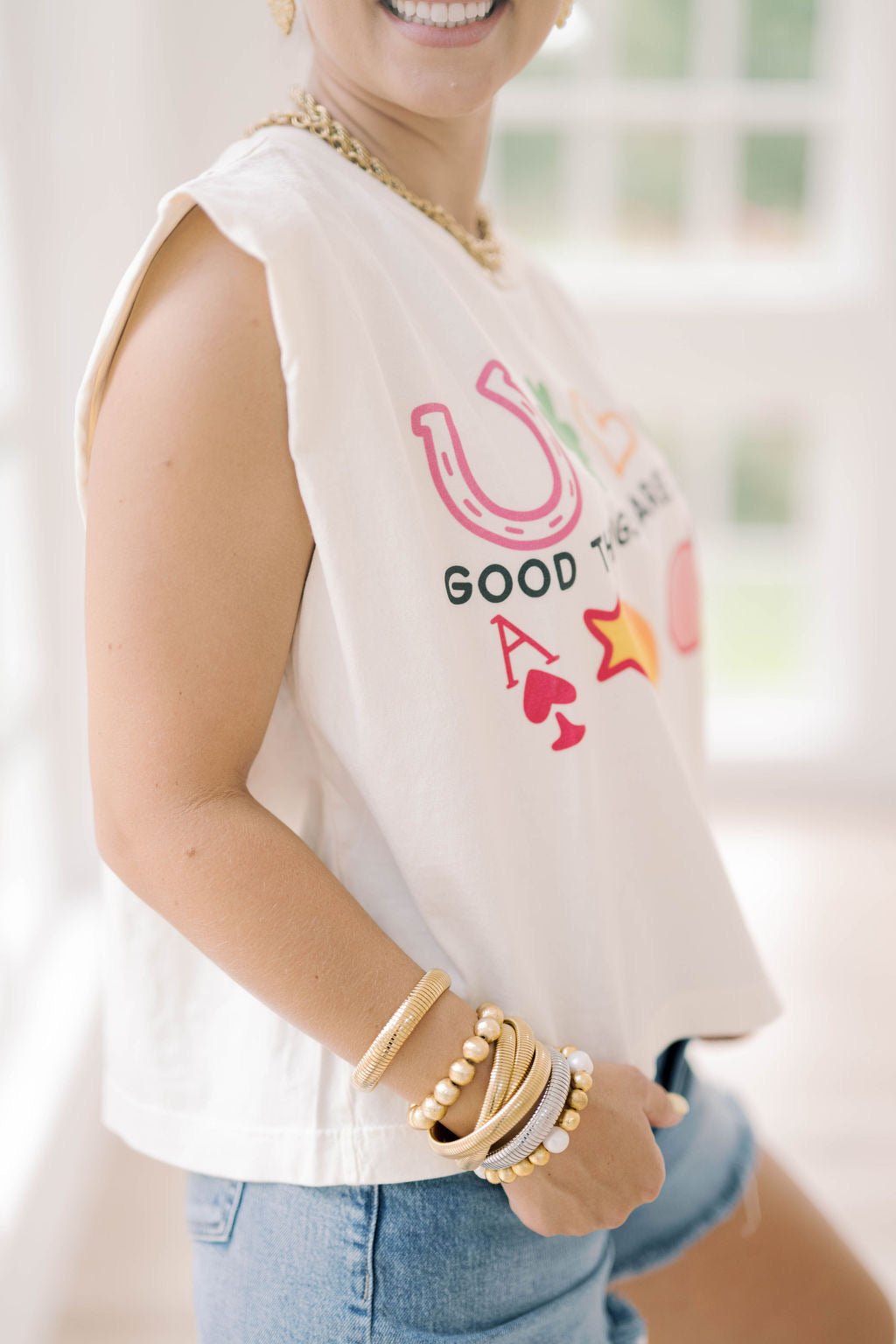 Good Things Muscle Tee - Tops - Tanks - Poppy & Pine