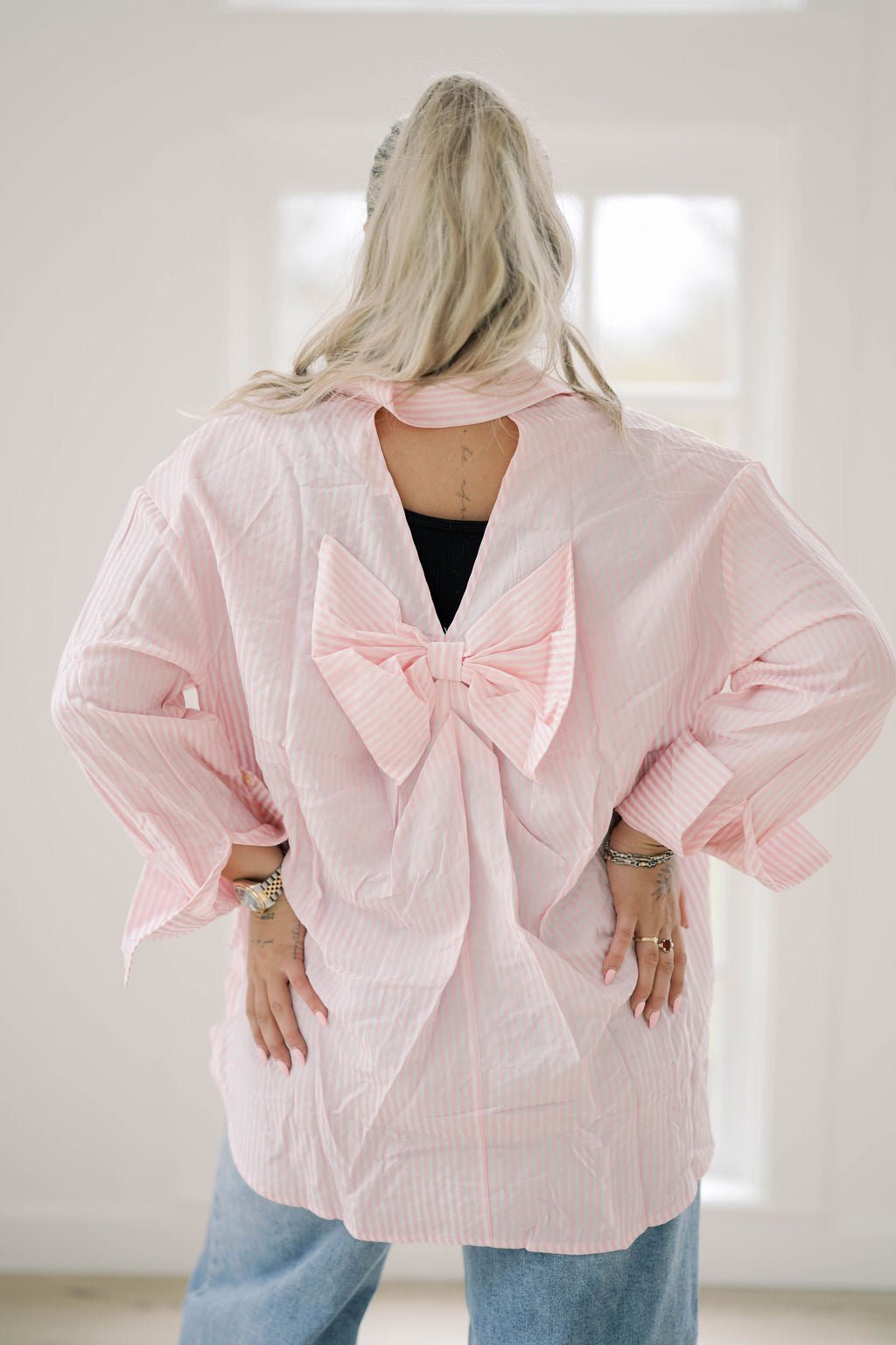 Graceful Ease Bow Back Top - Tops - Blouses - Q2