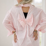 Graceful Ease Bow Back Top - Tops - Blouses - Q2